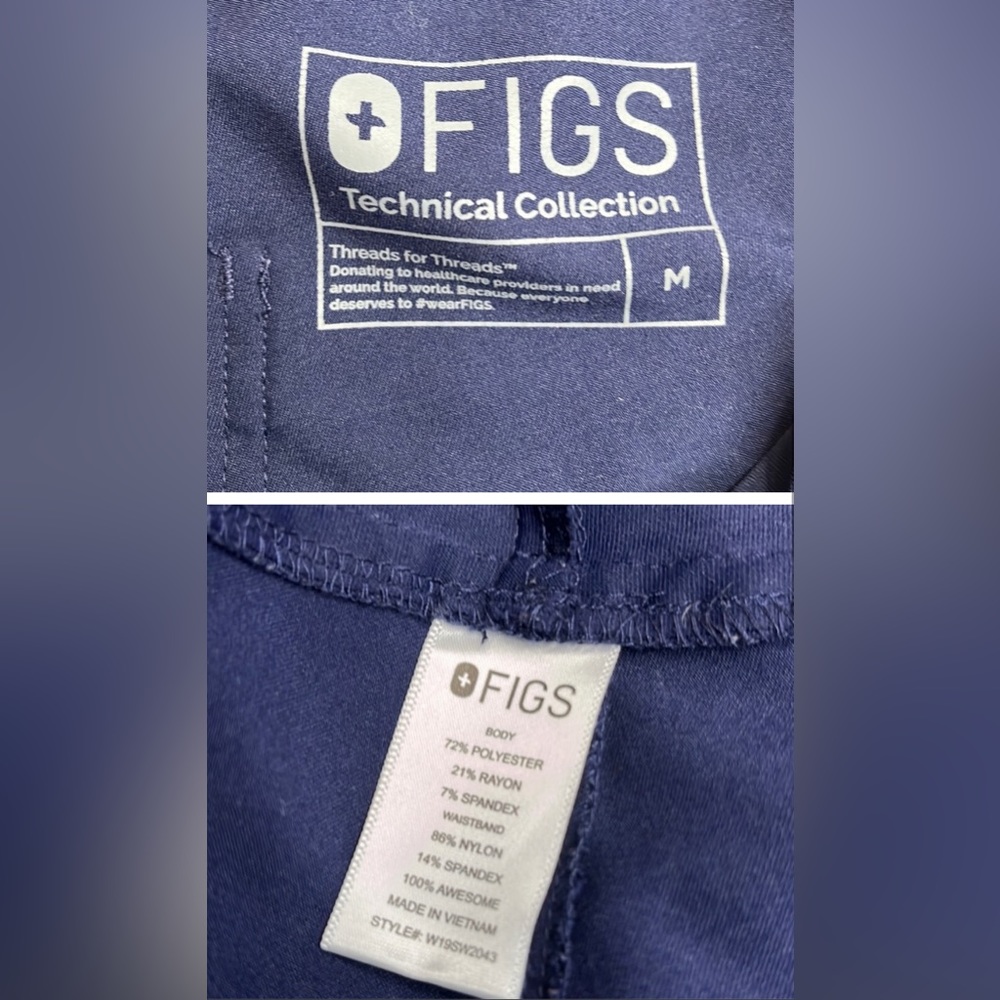 Yola maternity fig scrub pants in navy! size medium